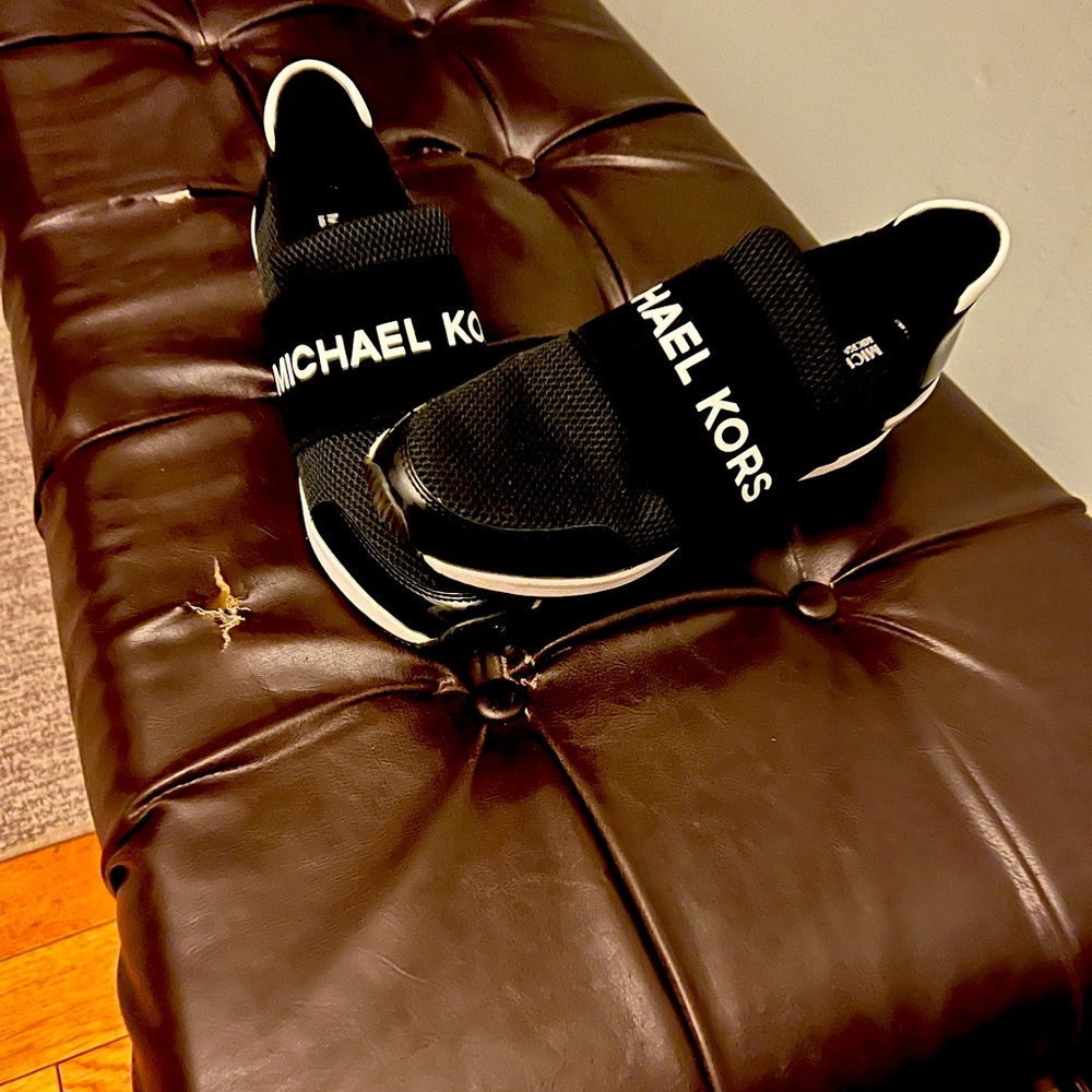 Michael Kors Sneakers Black/white slip on